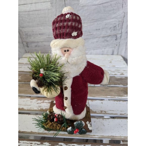 Country Santa Xmas Holly decor home - Picture 1 of 9